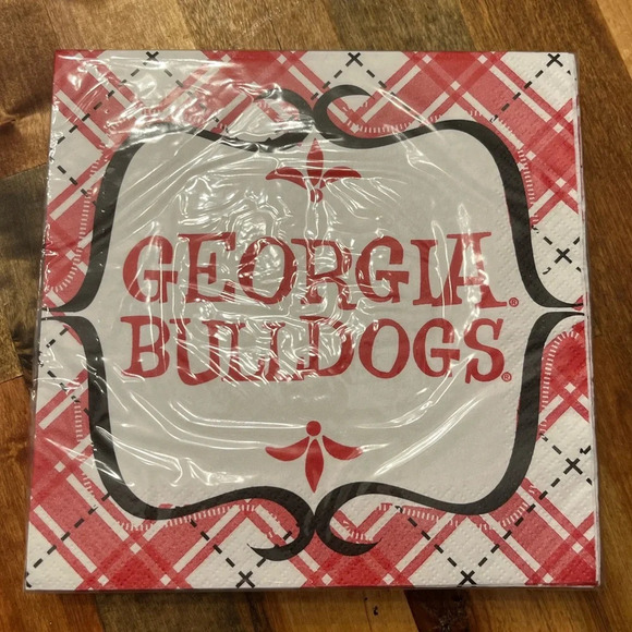 NWT Lot of 2 20 Ct GEORGIA BULLDOG NAPKINS, UGA, GO Dawgs! - Picture 2 of 3